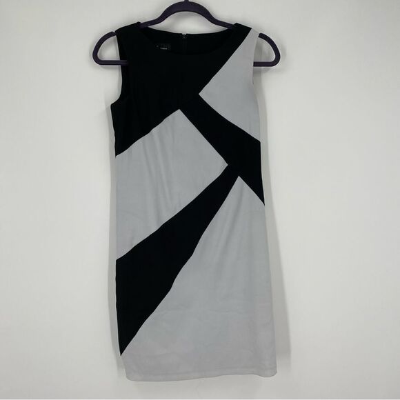 ABStudio Women’s Round Neck Sleeveless Color Block Mini Dress size 4 - Picture 1 of 4